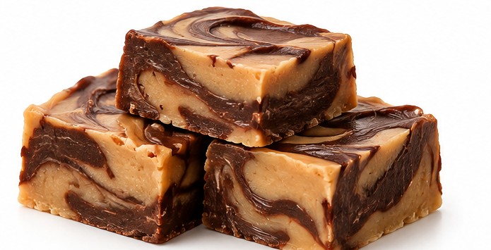 Chocolate Peanut Butter Swirl Fudge